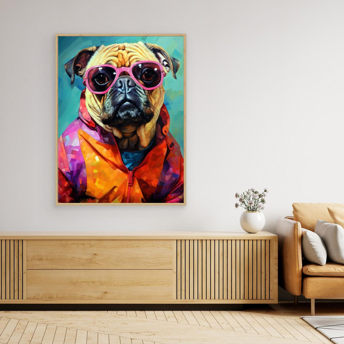 Dog Watercolor Animal Art by Justyna Jaszke