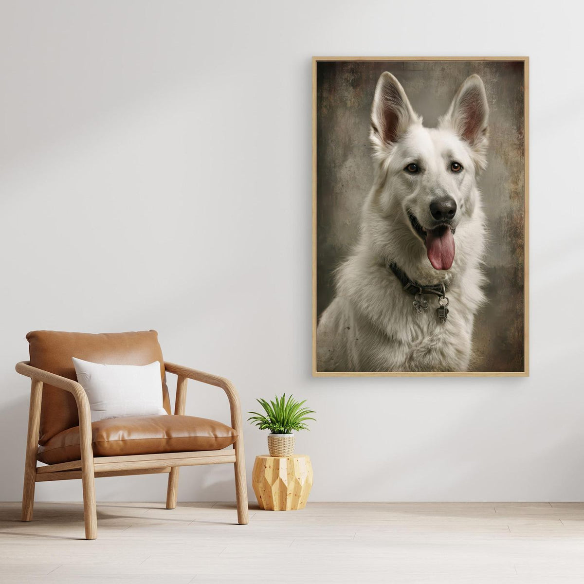 Beautiful White Swiss Shepherd Dog 1 by Rafal Kulik
