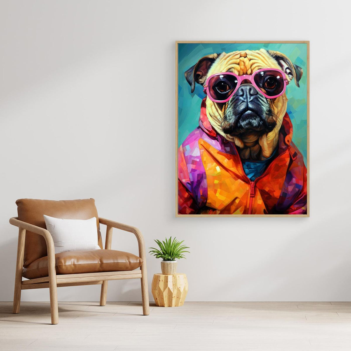 Dog Watercolor Animal Art by Justyna Jaszke