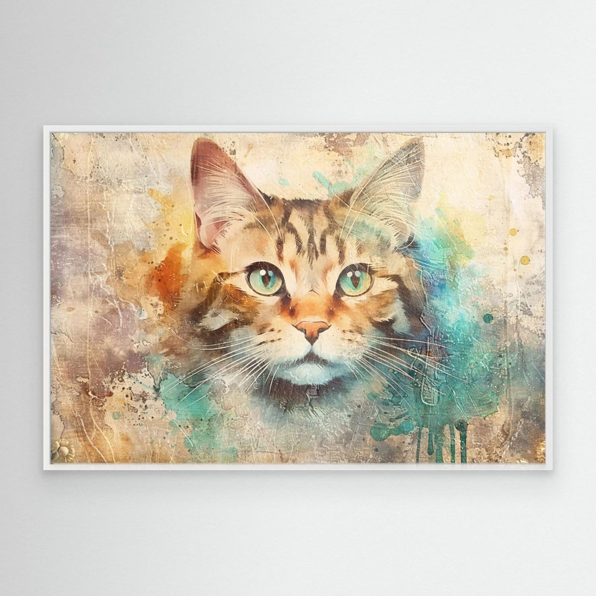 Cat Animal Vintage Art Illustration Wallart 01 by Rafal Kulik