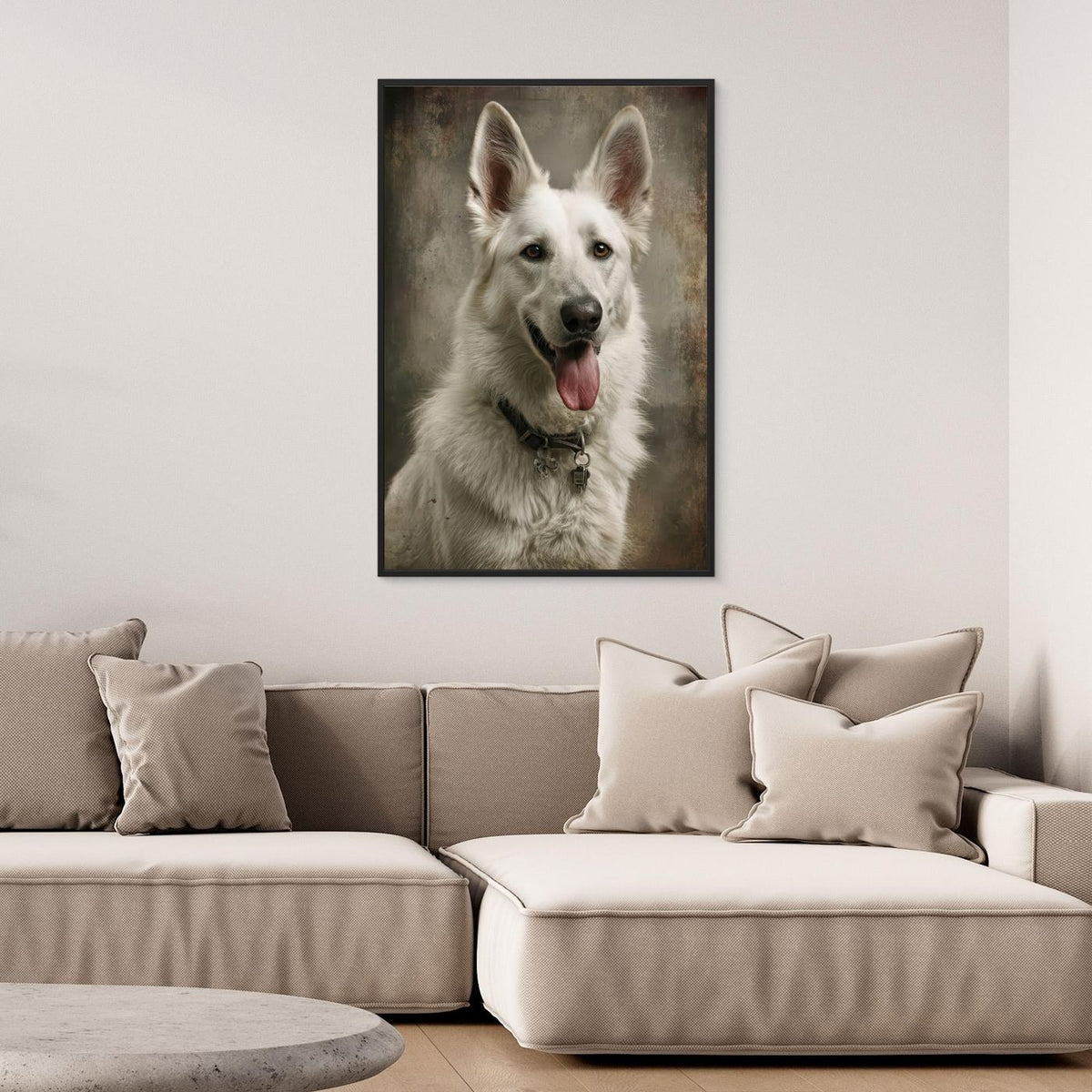 Beautiful White Swiss Shepherd Dog 1 by Rafal Kulik