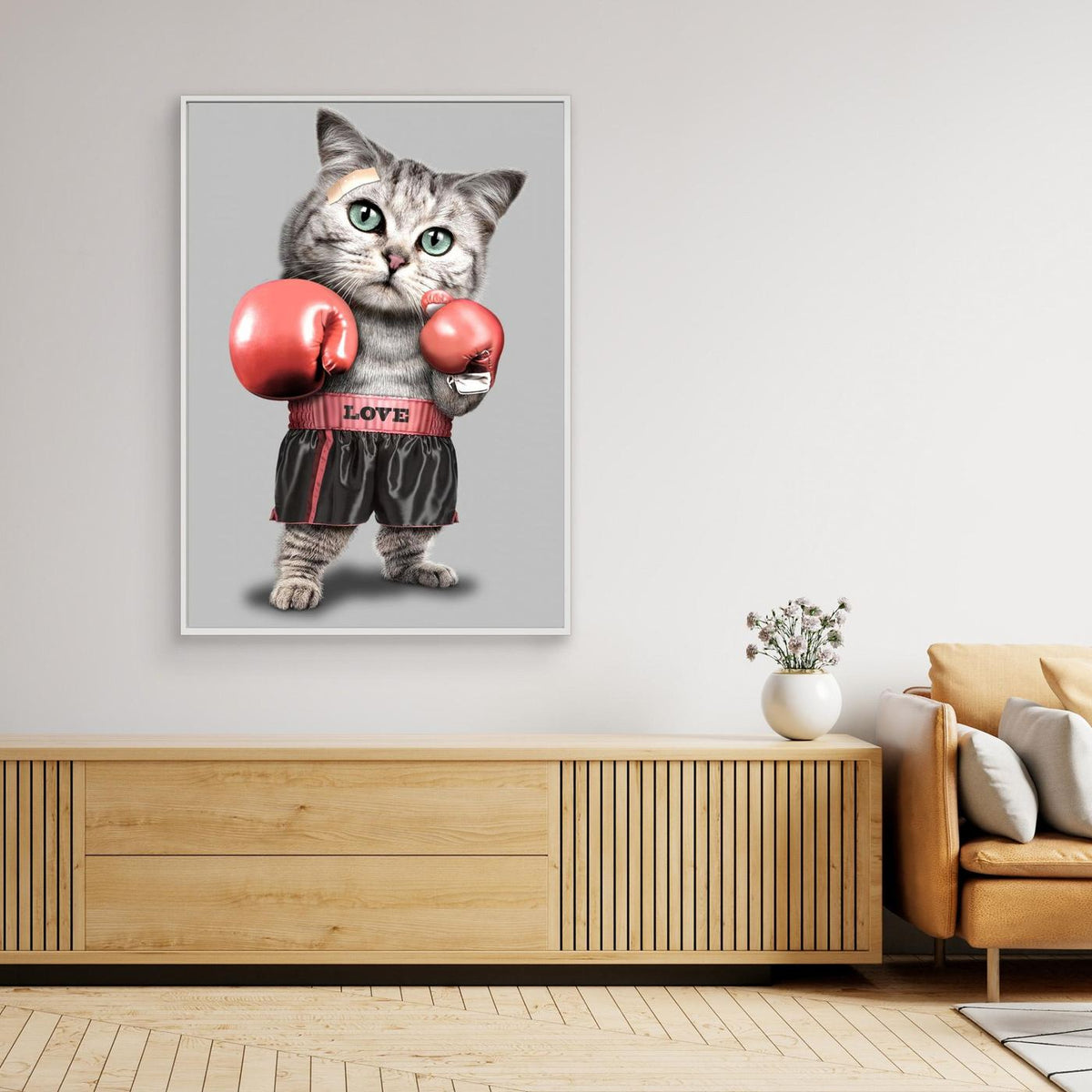 boxing cat by Adam Lawless