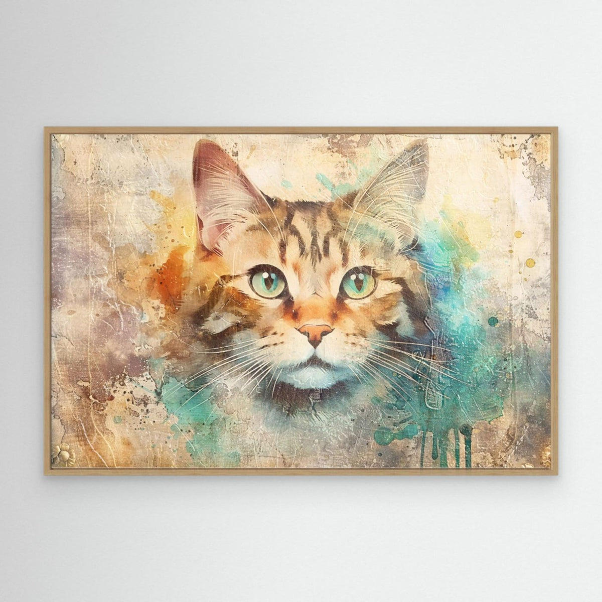 Cat Animal Vintage Art Illustration Wallart 01 by Rafal Kulik