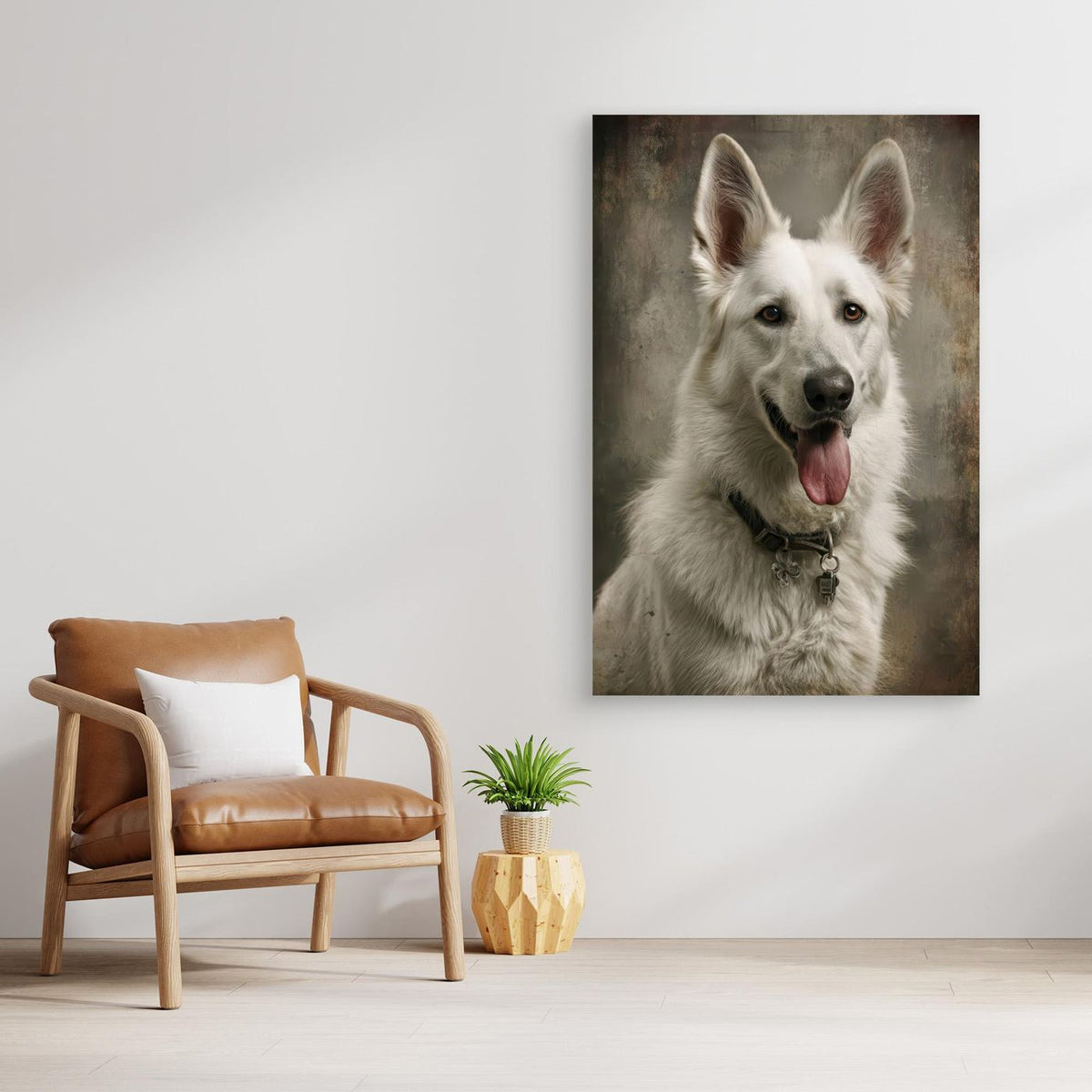 Beautiful White Swiss Shepherd Dog 1 by Rafal Kulik