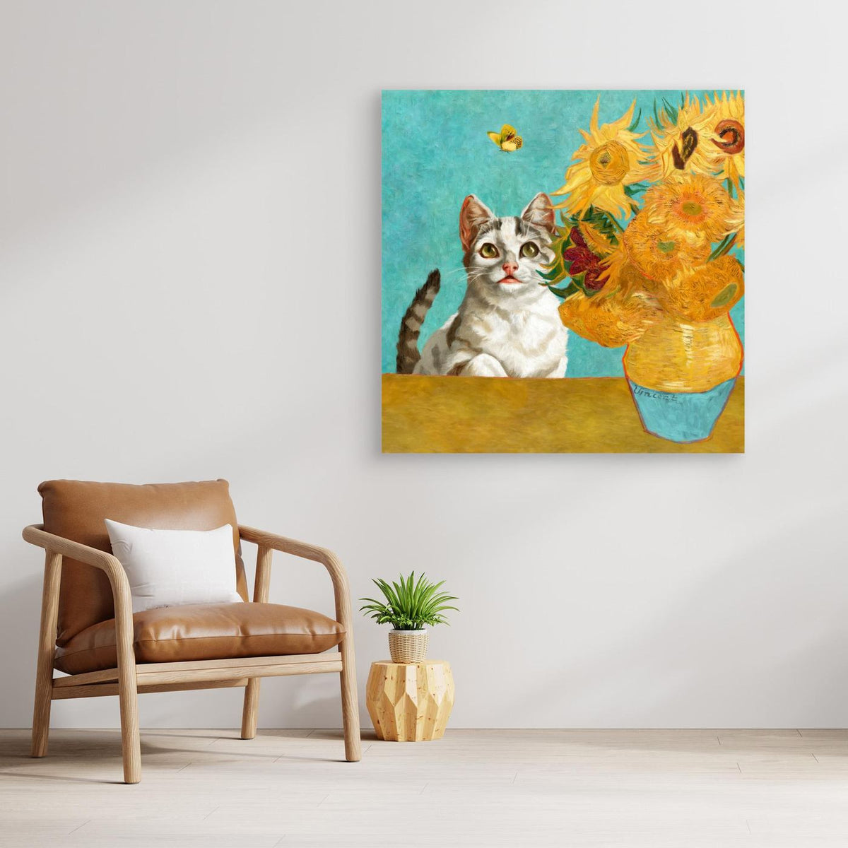 Vincent Van Gogh's Cat (and a Butterfly) by Marja Van Den Hurk