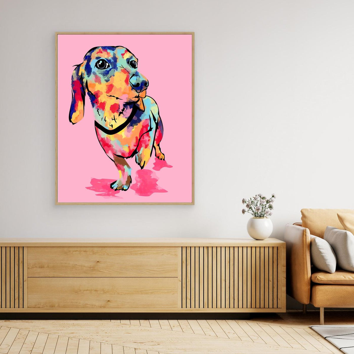 Rainbow Pup, Cute and Colorful Dog by Kintsugi99