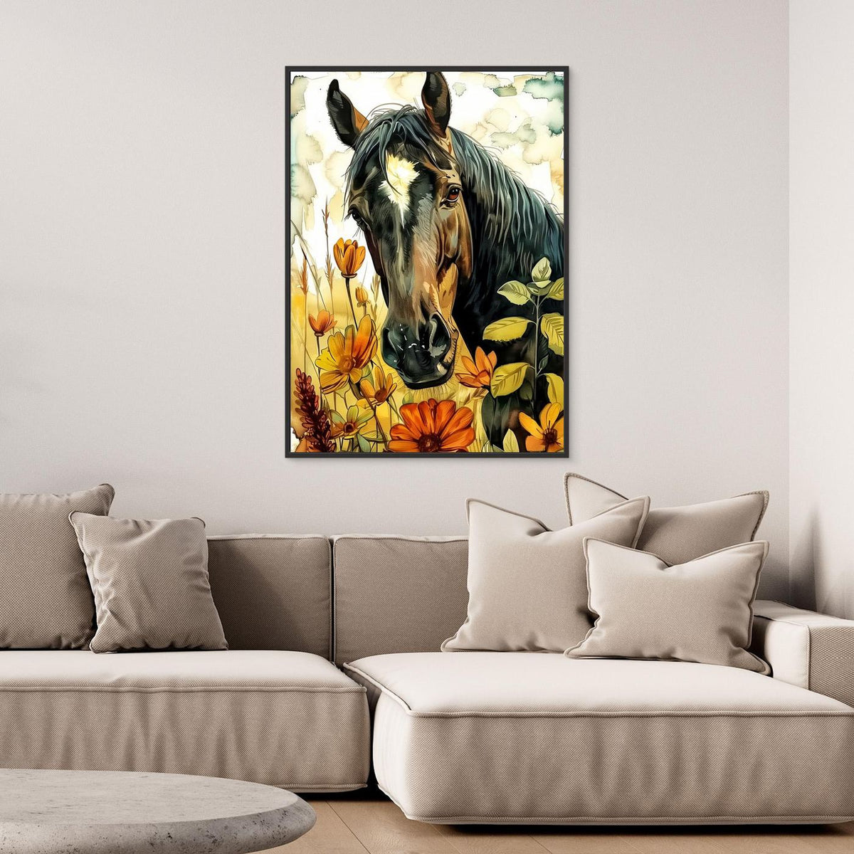 Horse 3 animal art by Justyna Jaszke
