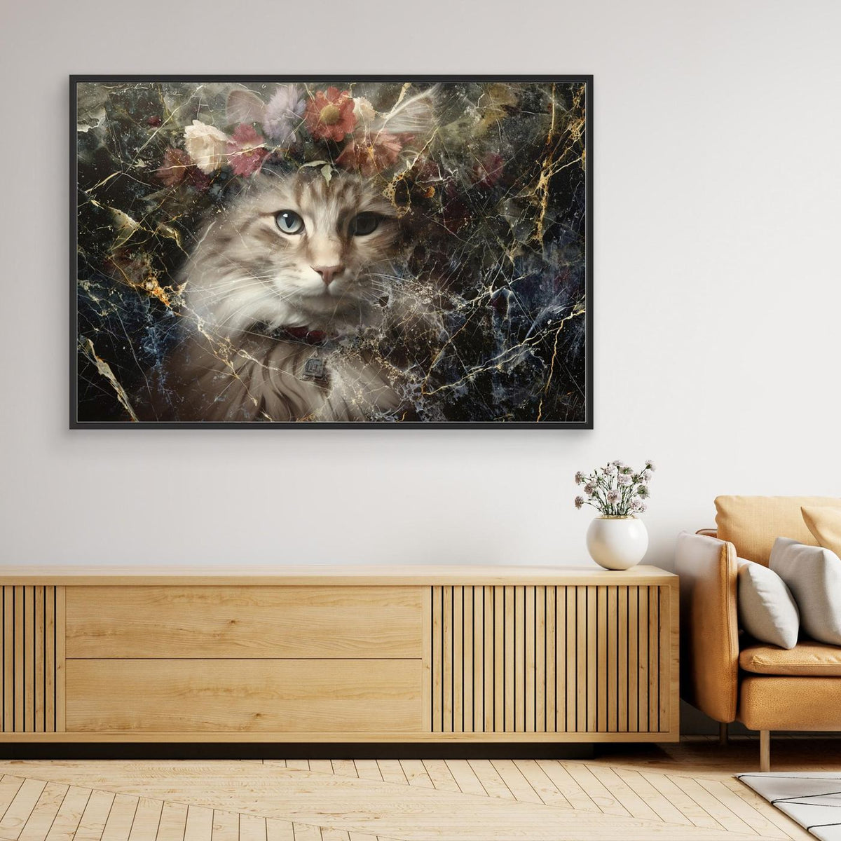 Cat Animal Vintage Art Illustration Wallart 07 by Rafal Kulik