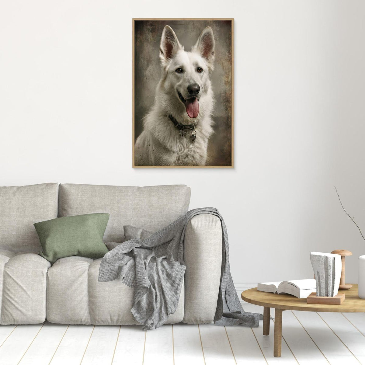 Beautiful White Swiss Shepherd Dog 1 by Rafal Kulik