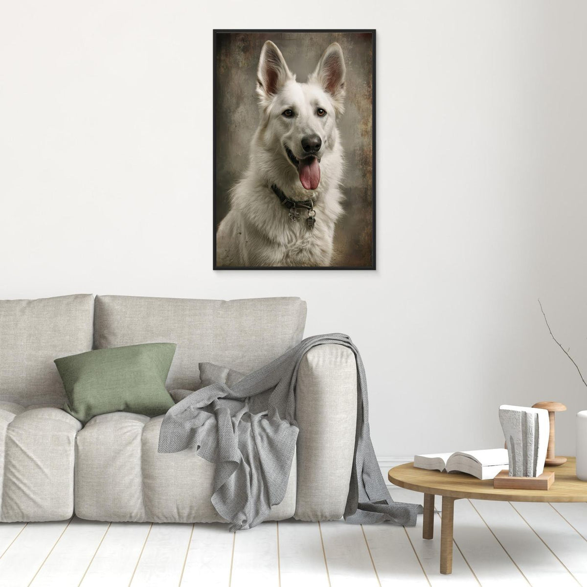 Beautiful White Swiss Shepherd Dog 1 by Rafal Kulik