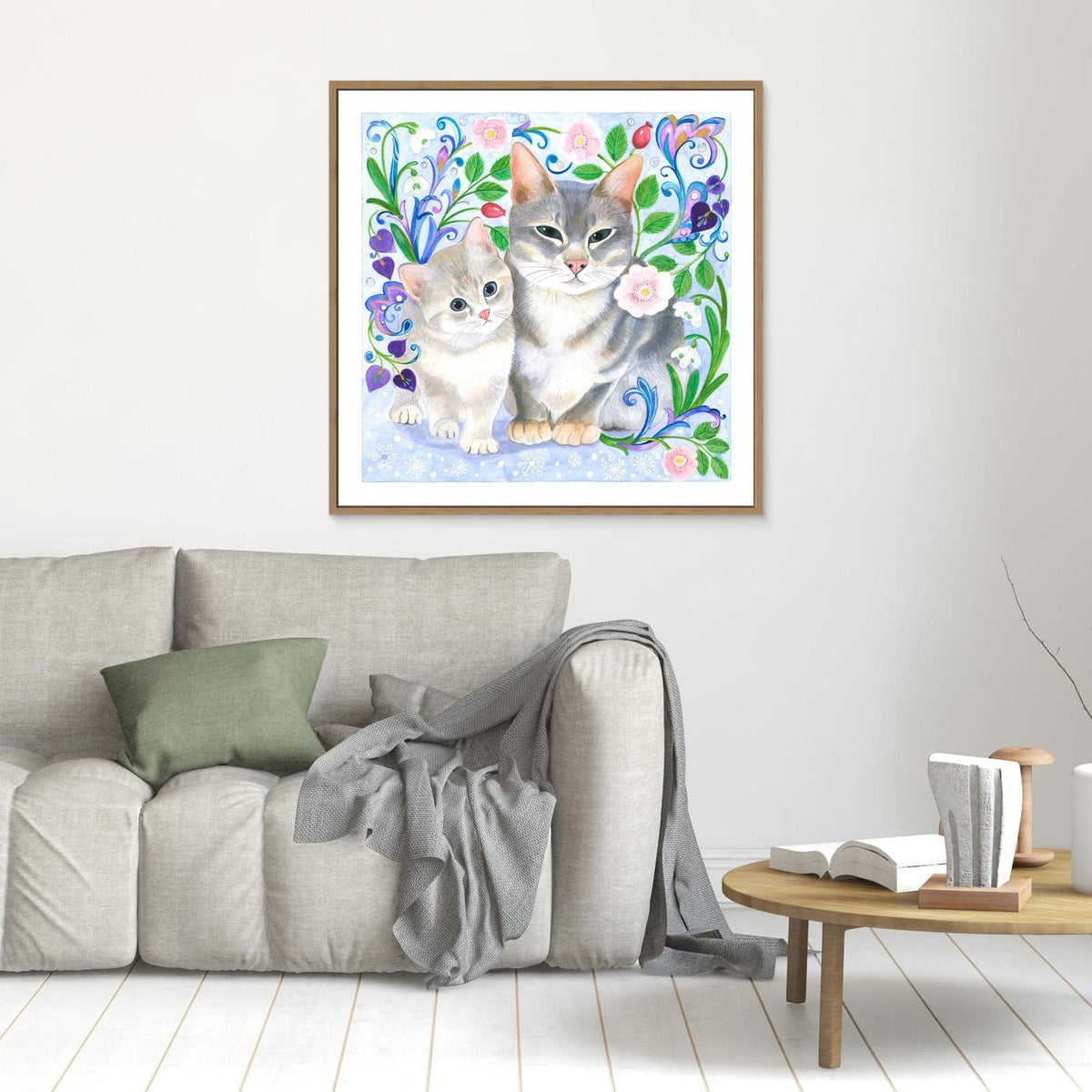 Whimsical Cats and Flowers by Isabelle Brent