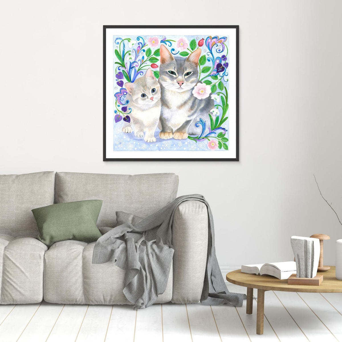 Whimsical Cats and Flowers by Isabelle Brent