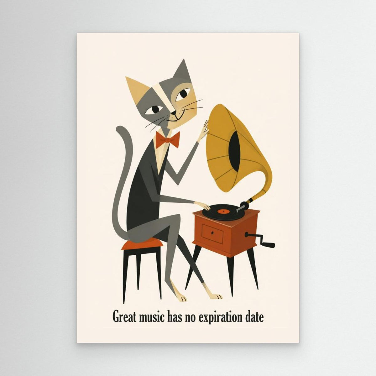 Vintage Music Cat by Patryk Krygowski