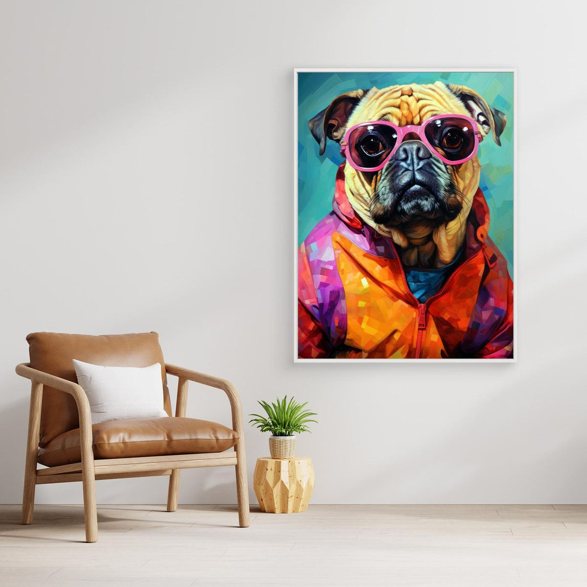 Dog Watercolor Animal Art by Justyna Jaszke