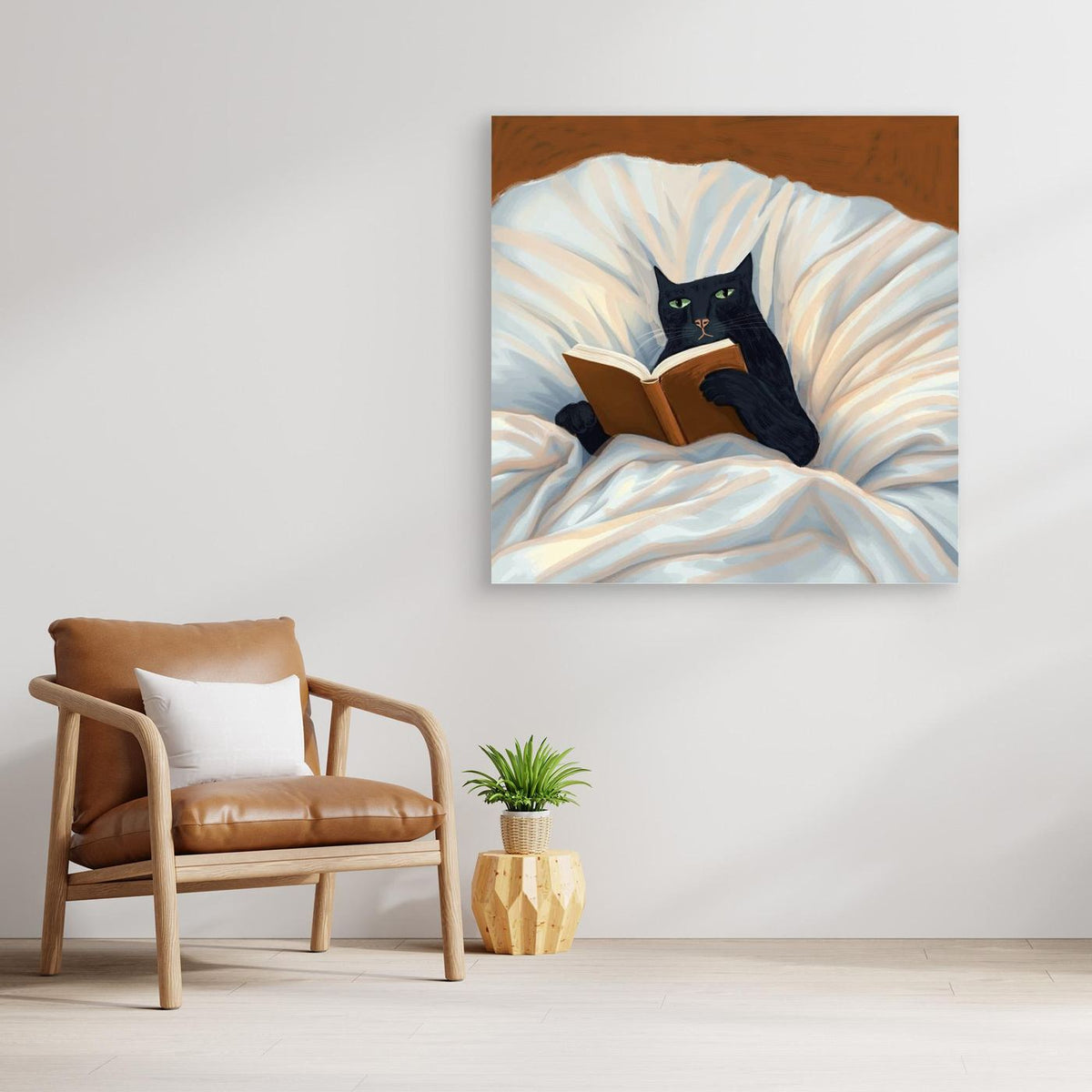 Cat reading humour by Sharyn Bursic