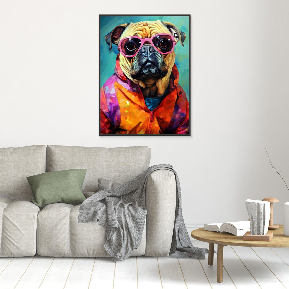 Dog Watercolor Animal Art by Justyna Jaszke