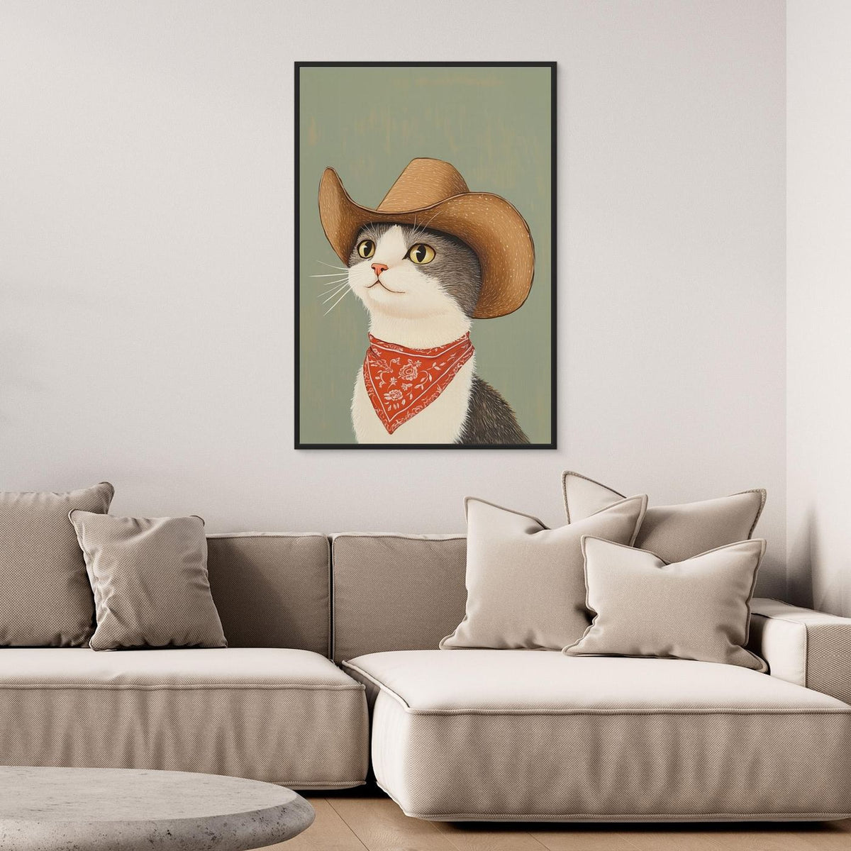 Cowboy English Shorthair Cat by Melloi Art Prints