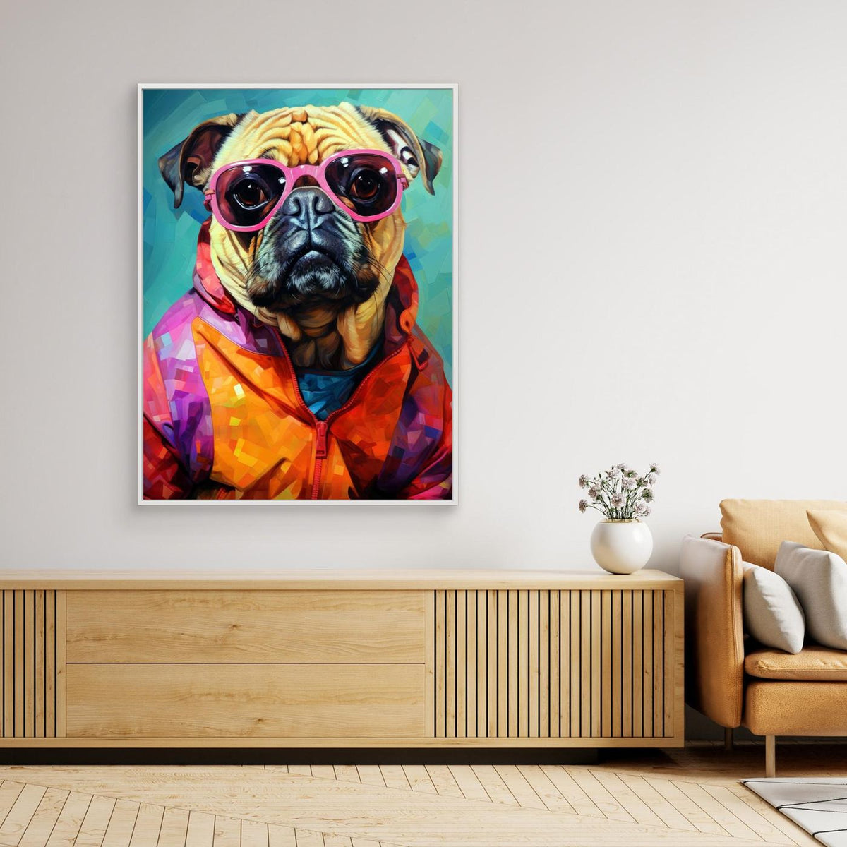 Dog Watercolor Animal Art by Justyna Jaszke
