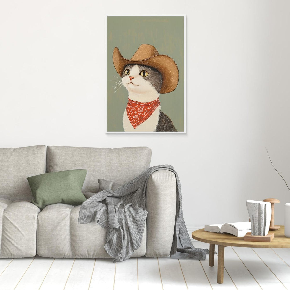 Cowboy English Shorthair Cat by Melloi Art Prints