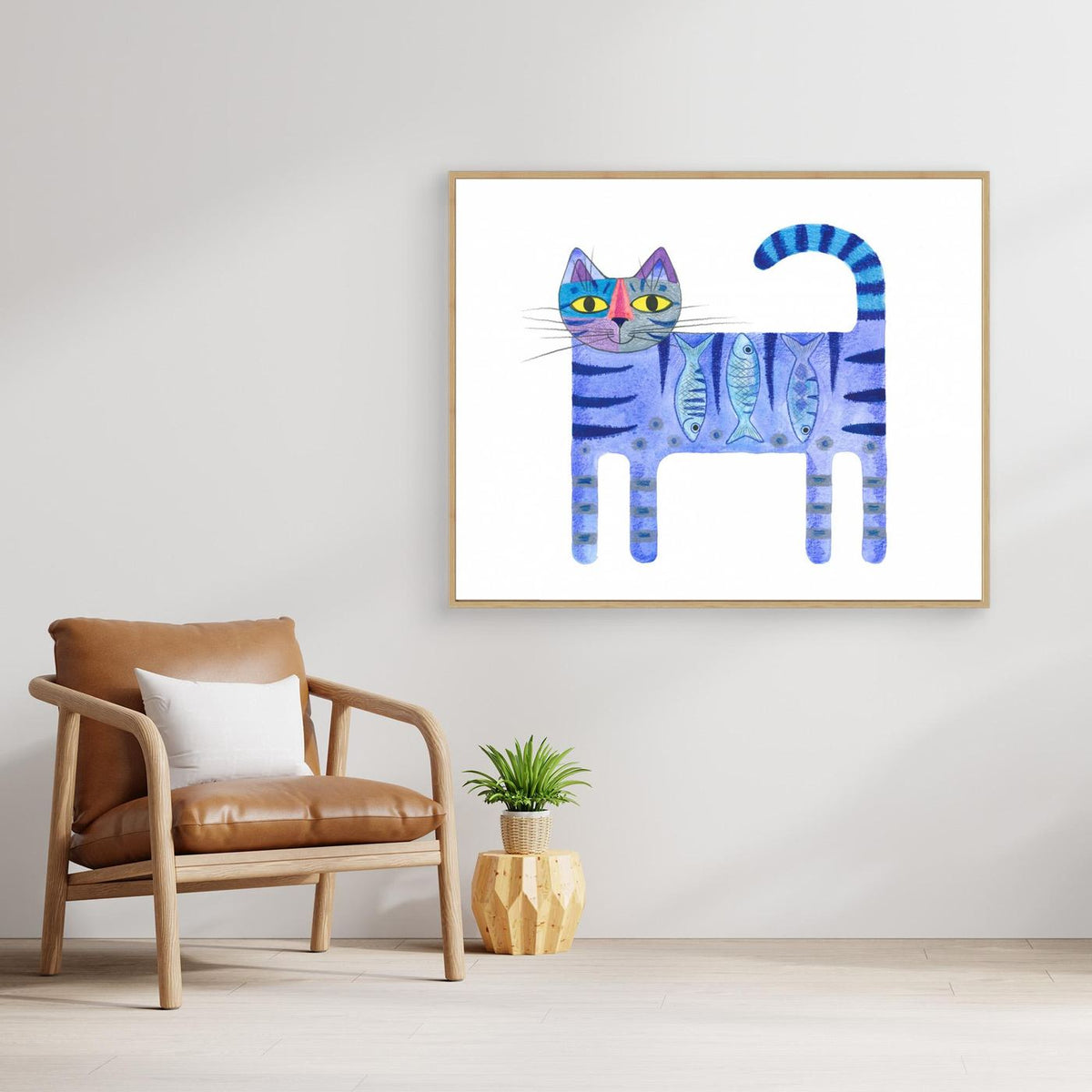 Playful Blue Striped Cat by Isabelle Brent