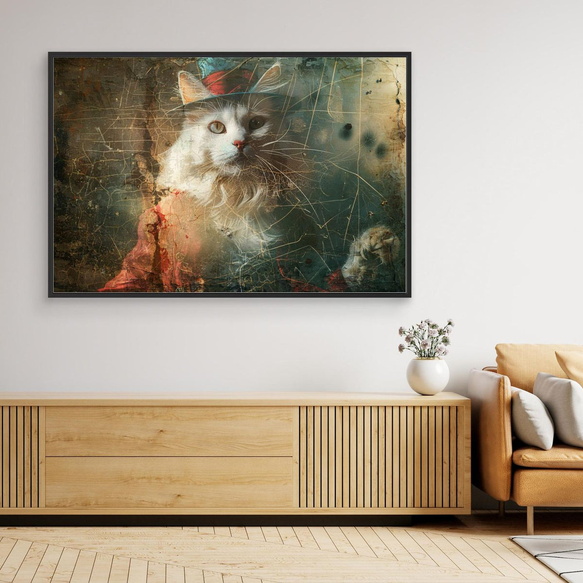 Cat Animal Vintage Art Illustration Wallart 13 by Rafal Kulik