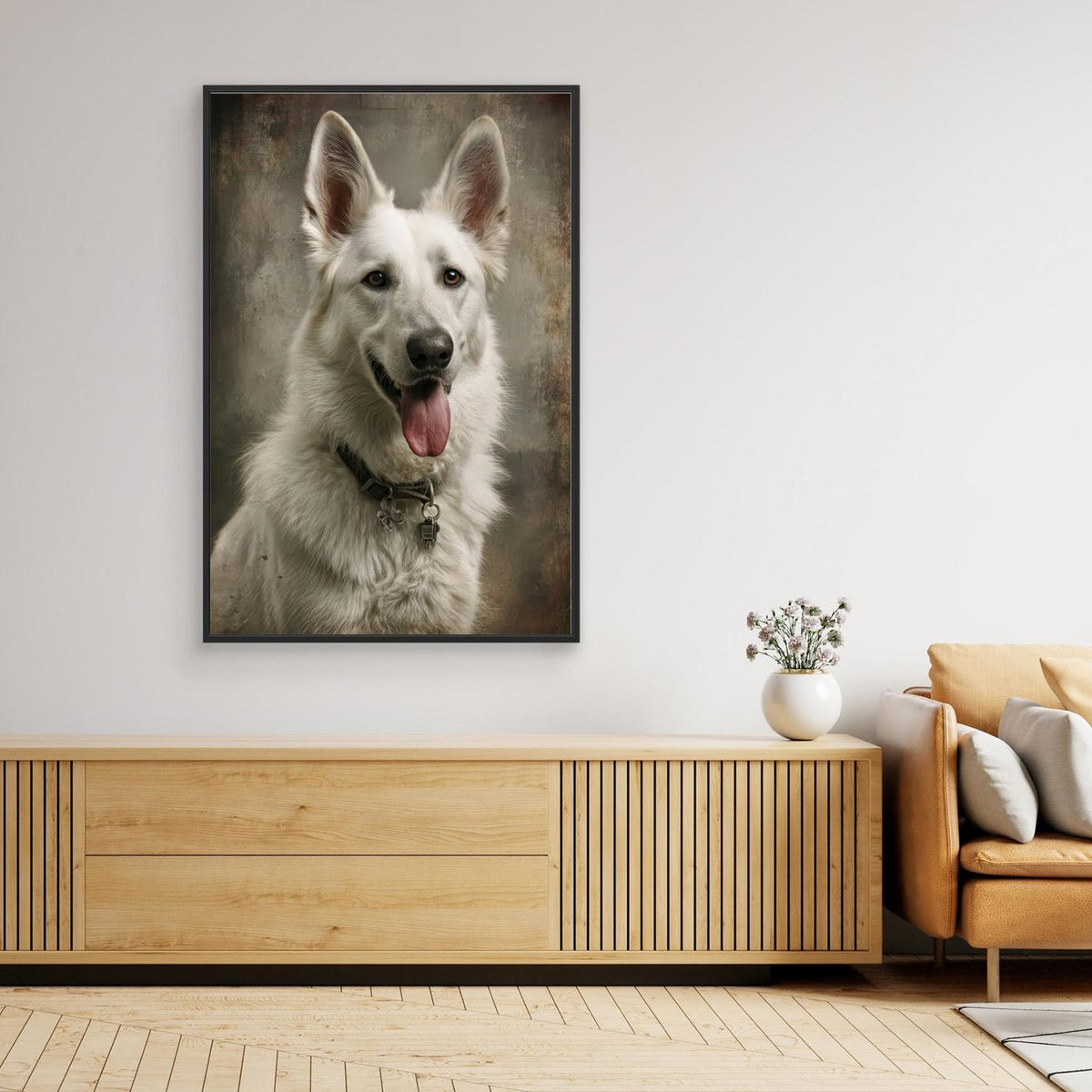 Beautiful White Swiss Shepherd Dog 1 by Rafal Kulik