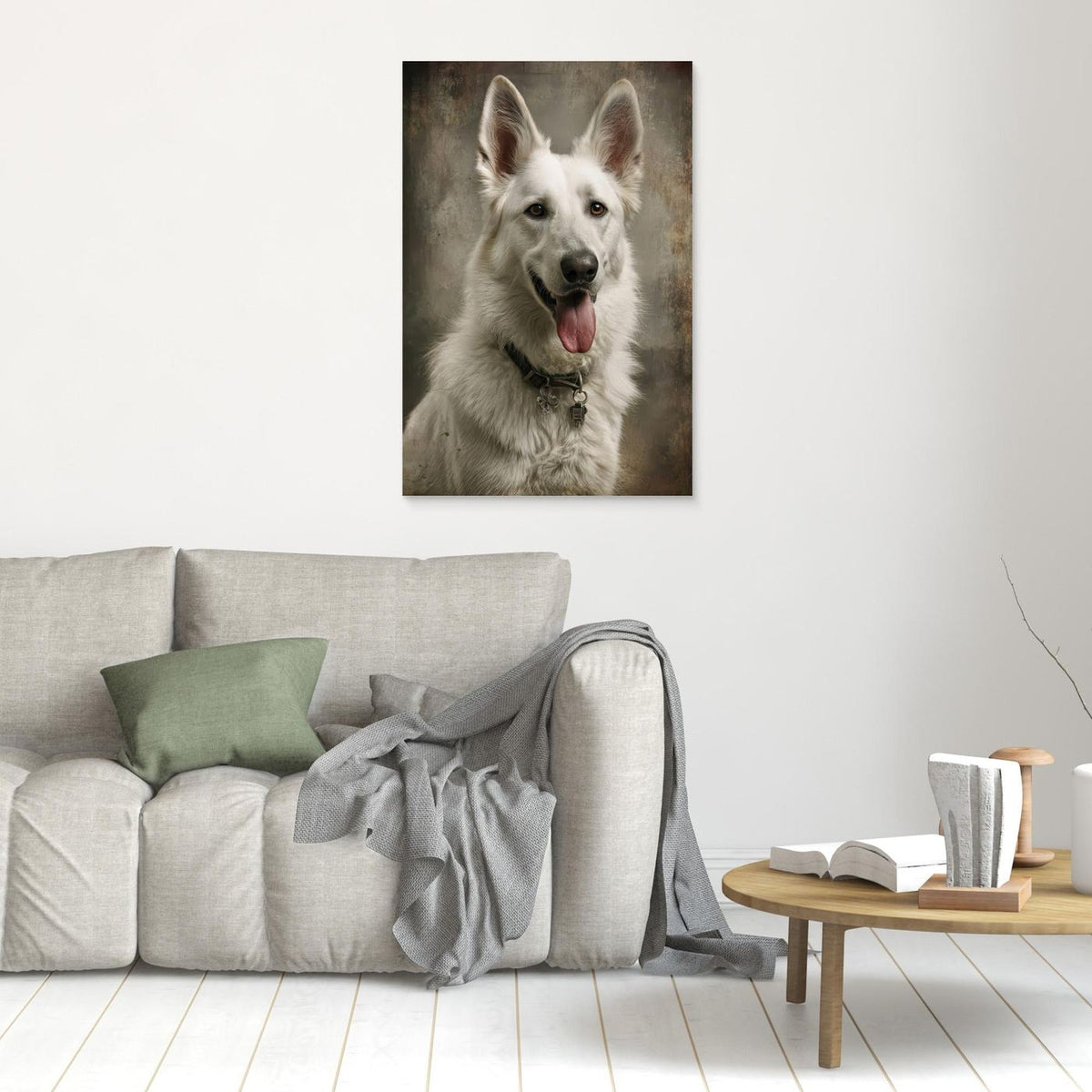 Beautiful White Swiss Shepherd Dog 1 by Rafal Kulik