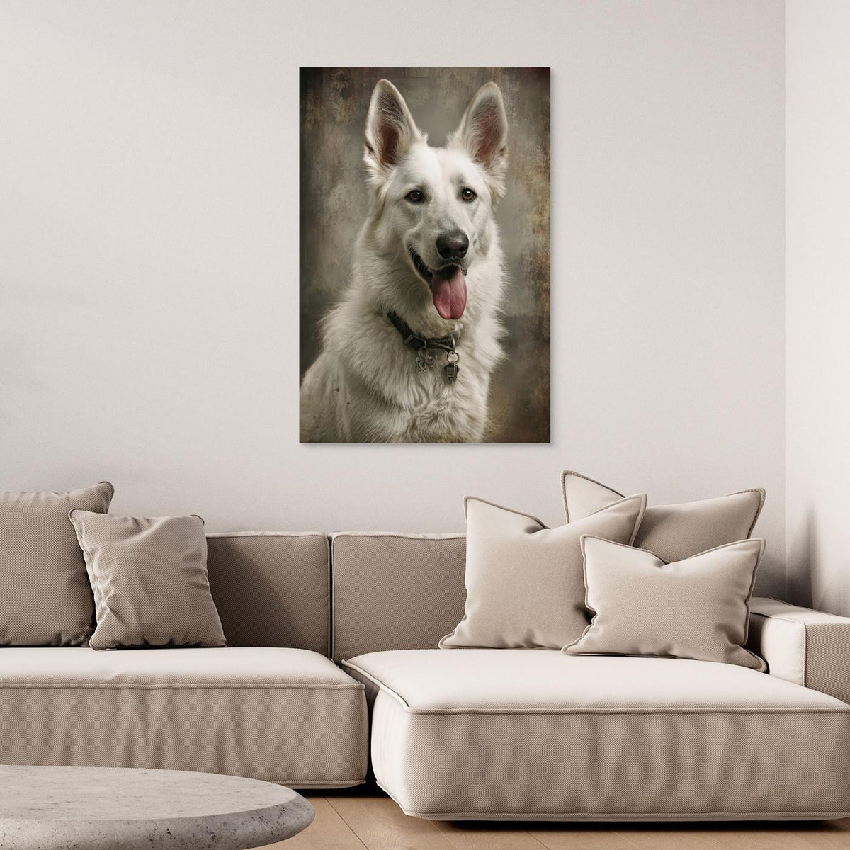 Beautiful White Swiss Shepherd Dog 1 by Rafal Kulik