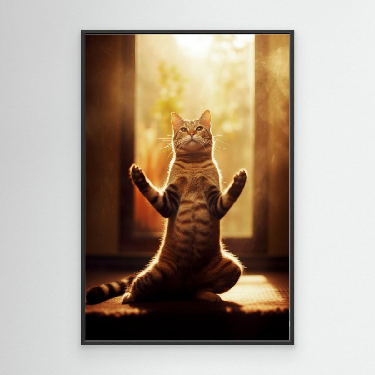 Cat yoga 10 by Justyna Jaszke