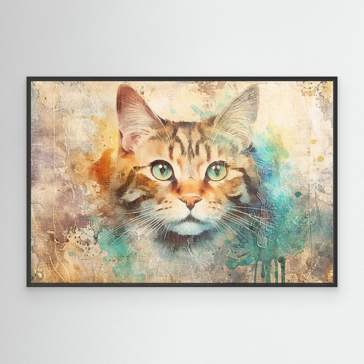 Cat Animal Vintage Art Illustration Wallart 01 by Rafal Kulik