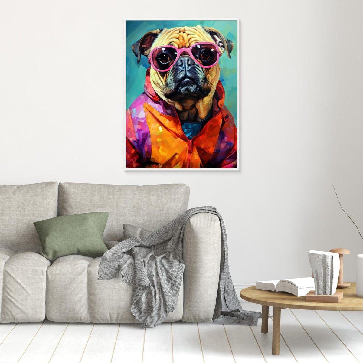 Dog Watercolor Animal Art by Justyna Jaszke