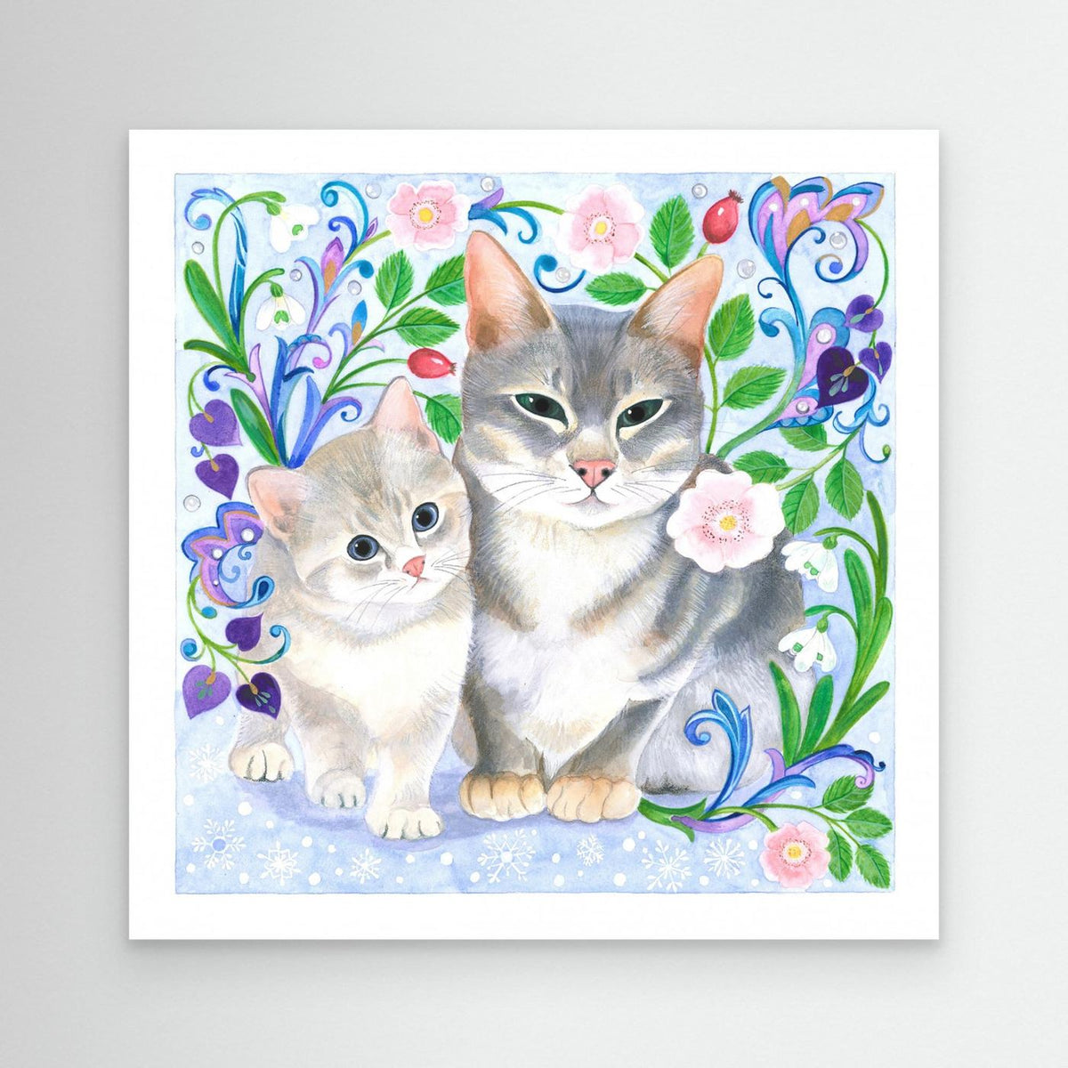 Whimsical Cats and Flowers by Isabelle Brent