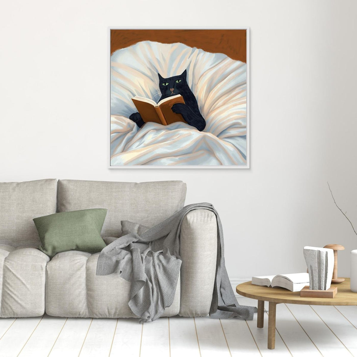 Cat reading humour by Sharyn Bursic
