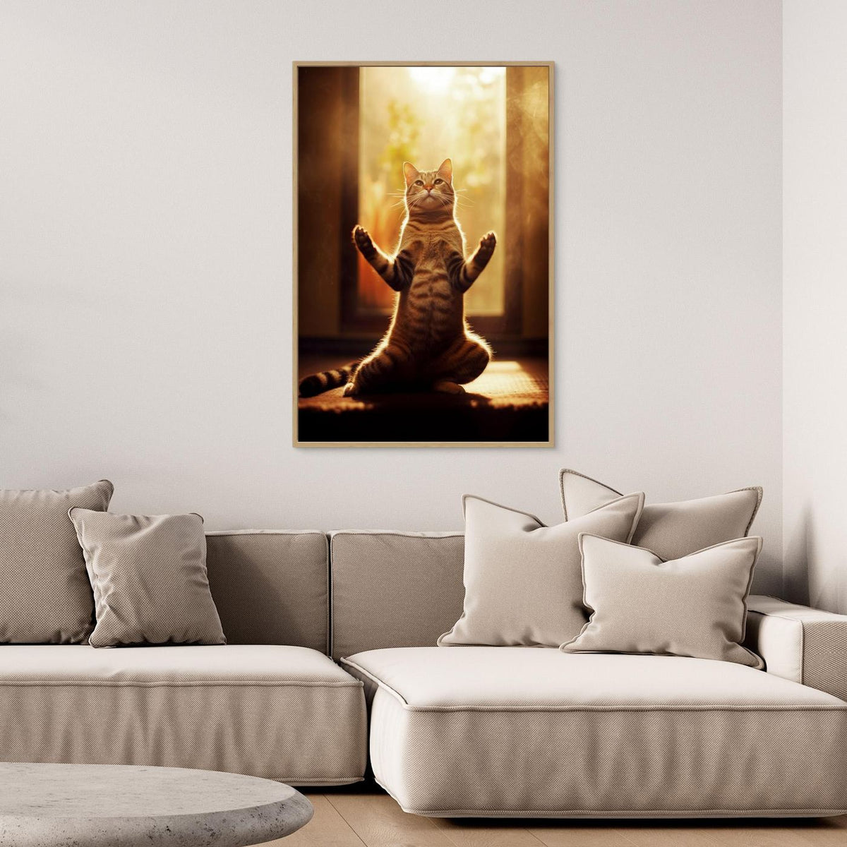 Cat yoga 10 by Justyna Jaszke