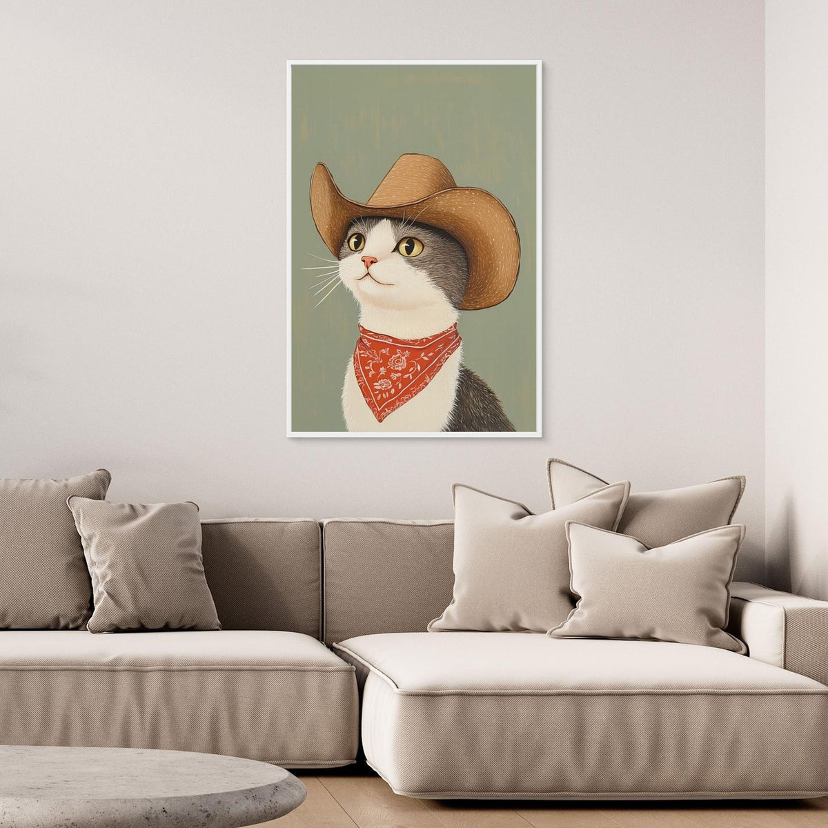 Cowboy English Shorthair Cat by Melloi Art Prints