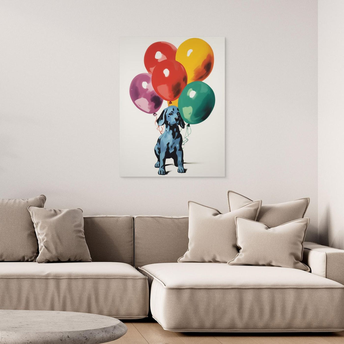 Dog With Balloons 2 by Andreas Magnusson
