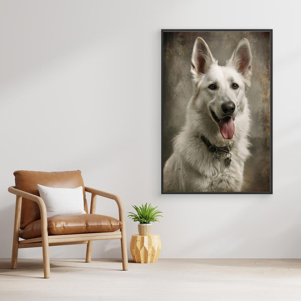 Beautiful White Swiss Shepherd Dog 1 by Rafal Kulik