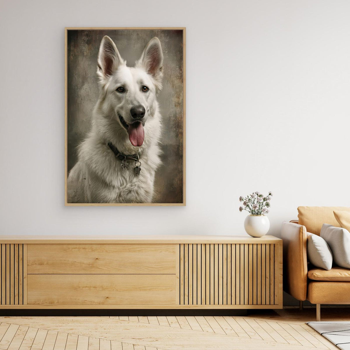 Beautiful White Swiss Shepherd Dog 1 by Rafal Kulik
