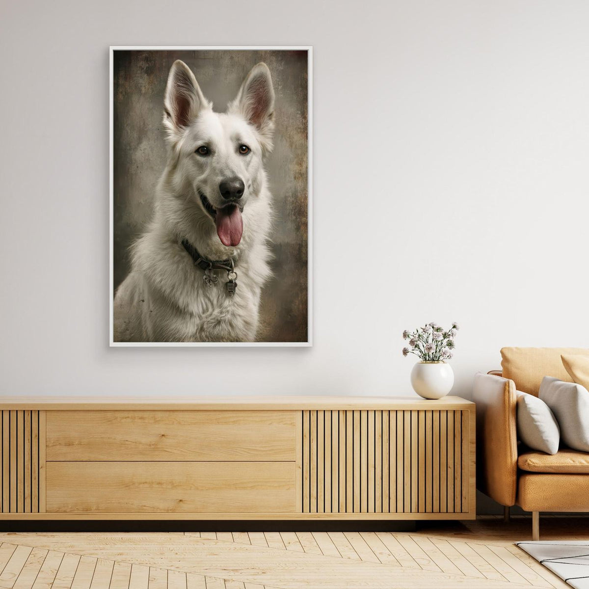 Beautiful White Swiss Shepherd Dog 1 by Rafal Kulik