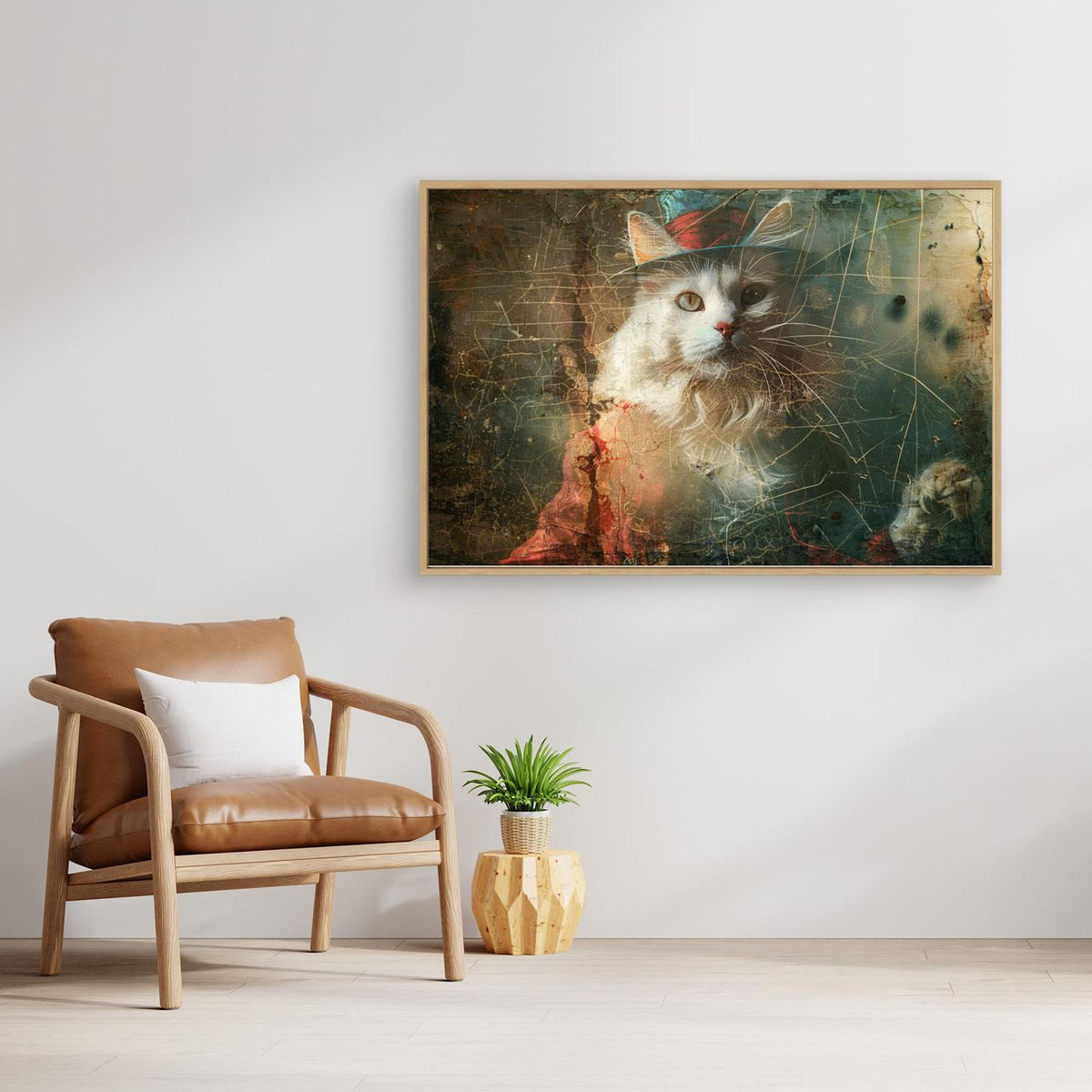 Cat Animal Vintage Art Illustration Wallart 13 by Rafal Kulik