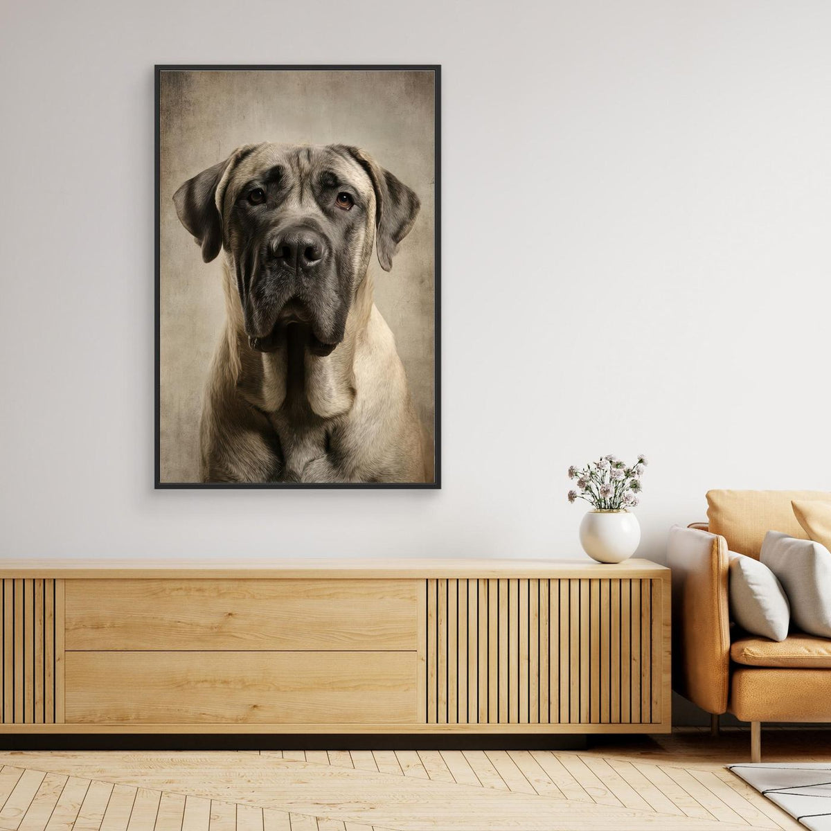 Dog Mastif Majestic Portrait 3 by Rafal Kulik