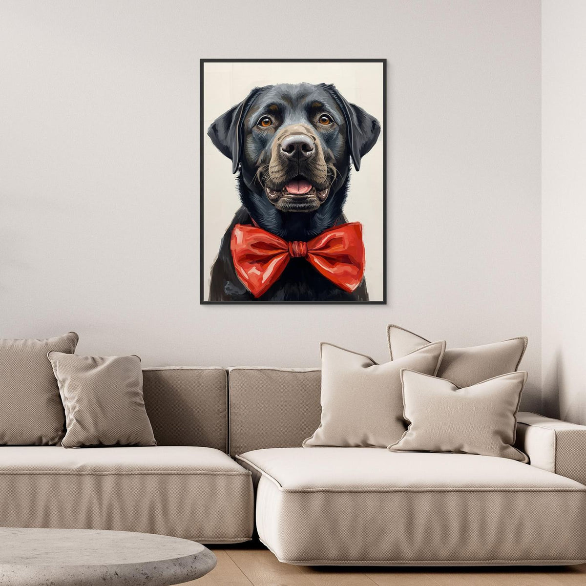 Labrador mit roter Schleife by Ohkimiko