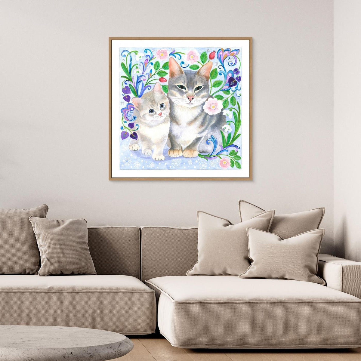 Whimsical Cats and Flowers by Isabelle Brent