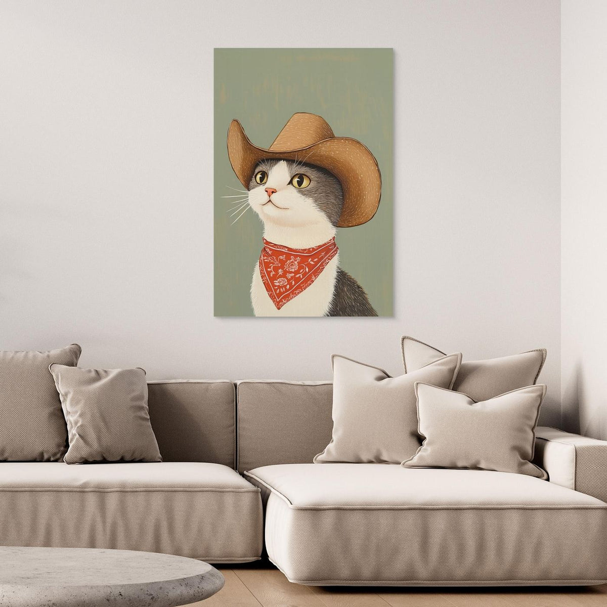 Cowboy English Shorthair Cat by Melloi Art Prints