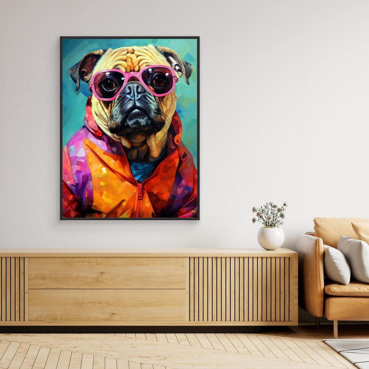 Dog Watercolor Animal Art by Justyna Jaszke