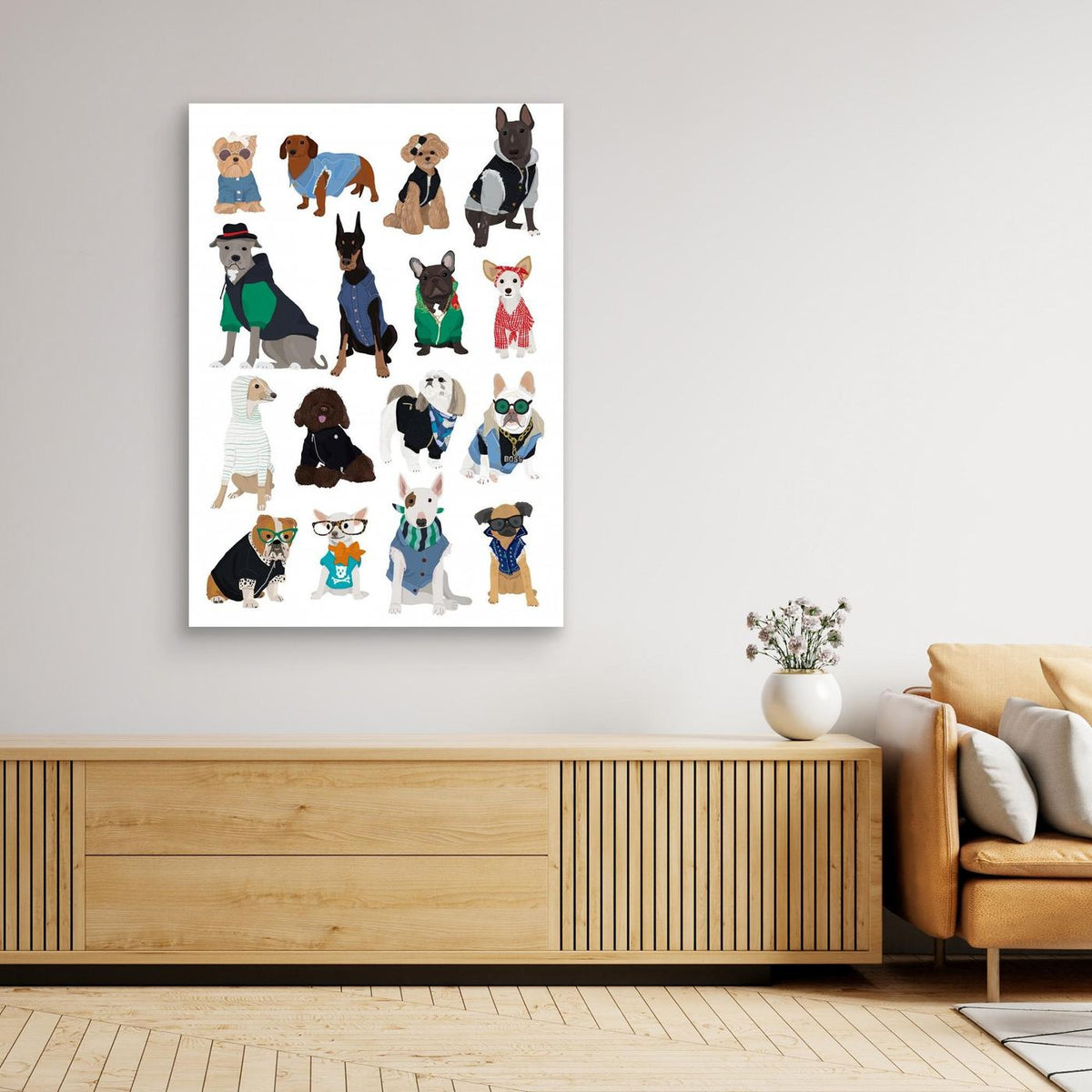 Cool Dog Print by Hanna Melin
