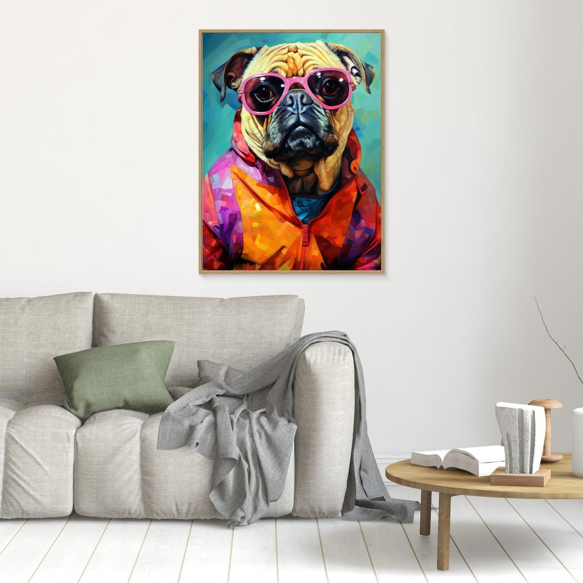Dog Watercolor Animal Art by Justyna Jaszke
