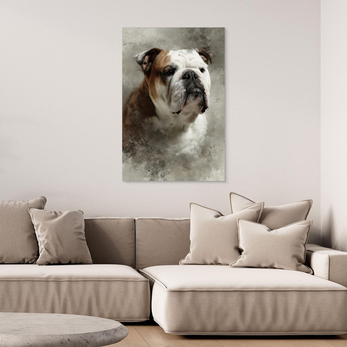 Portrait of an Adorable English Bulldog 3 by Rafal Kulik