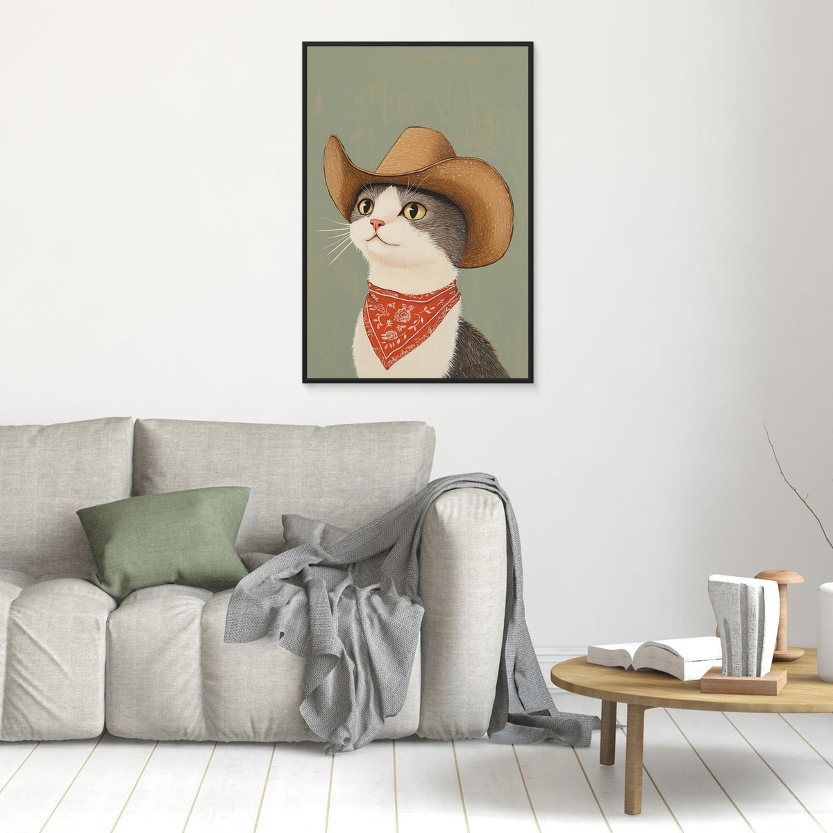 Cowboy English Shorthair Cat by Melloi Art Prints